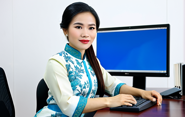 **
"A professional Vietnamese businesswoman in a modest ao dai (traditional Vietnamese dress), sitting at a modern desk in a Ho Chi Minh City office, fully clothed, appropriate attire, safe for work, perfect anatomy, natural proportions, professional photography, high quality, family-friendly."
**