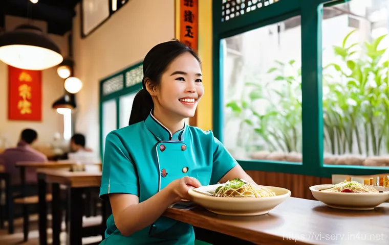 서비스관리사와 고객 불만 사례 분석 - **Prompt 1: Empathetic Resolution at a Vietnamese Eatery**
"A cozy and vibrant Vietnamese eatery...