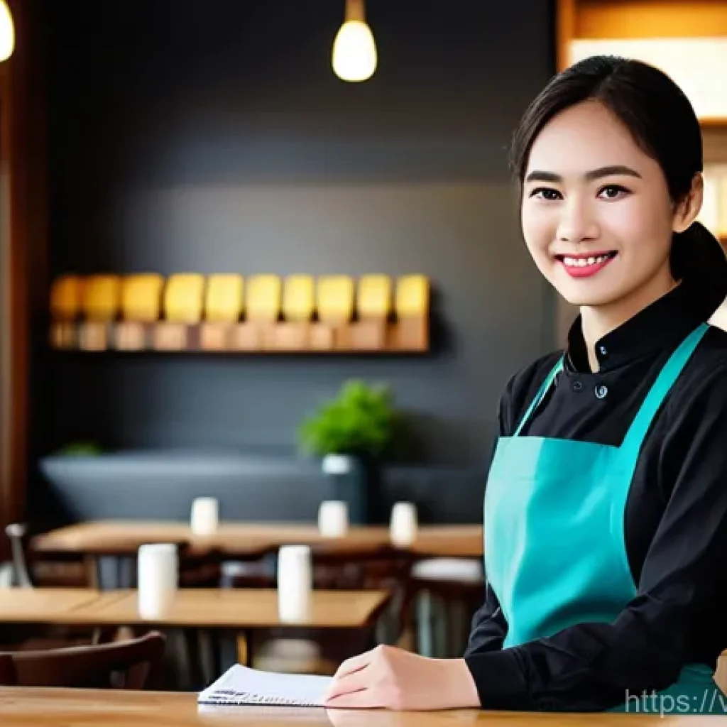 서비스관리사 시험 대비 자료 - **Prompt 1: Attentive Customer Service in a Modern Vietnamese Cafe**
    "A cozy and modern Vietname...