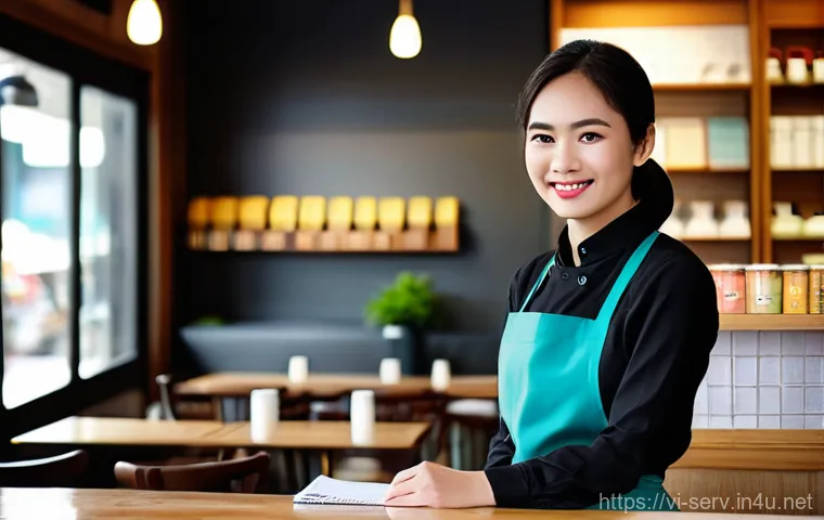 서비스관리사 시험 대비 자료 - **Prompt 1: Attentive Customer Service in a Modern Vietnamese Cafe**
"A cozy and modern Vietname...
