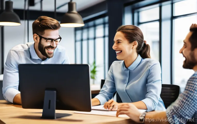 서비스관리사 시험 대비 자료 - **Prompt 2: Seamless AI-Powered Digital Customer Support**
    "A sleek, futuristic workspace bathed...