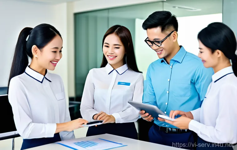 서비스관리사와 서비스 품질 보증 사례 - **A young Vietnamese professional experiencing proactive digital service.**
    *   **Description:**...