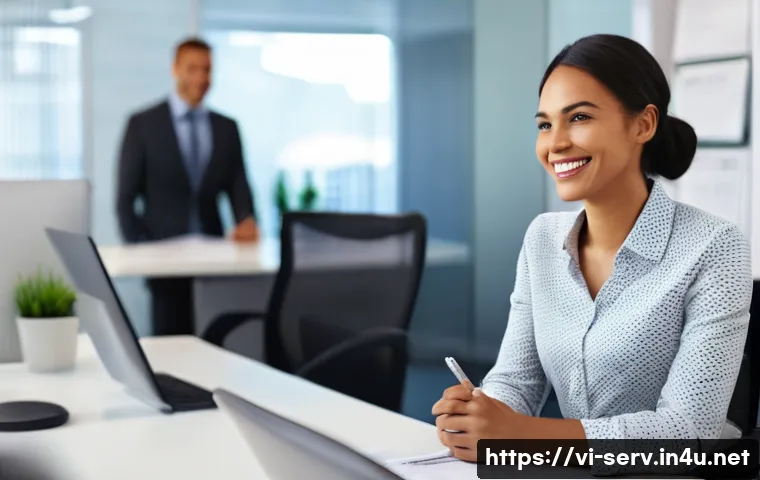서비스관리사 시험에서 자주 나오는 질문 - **Prompt:** A diverse female customer service professional, approximately 30 years old, with a warm ...