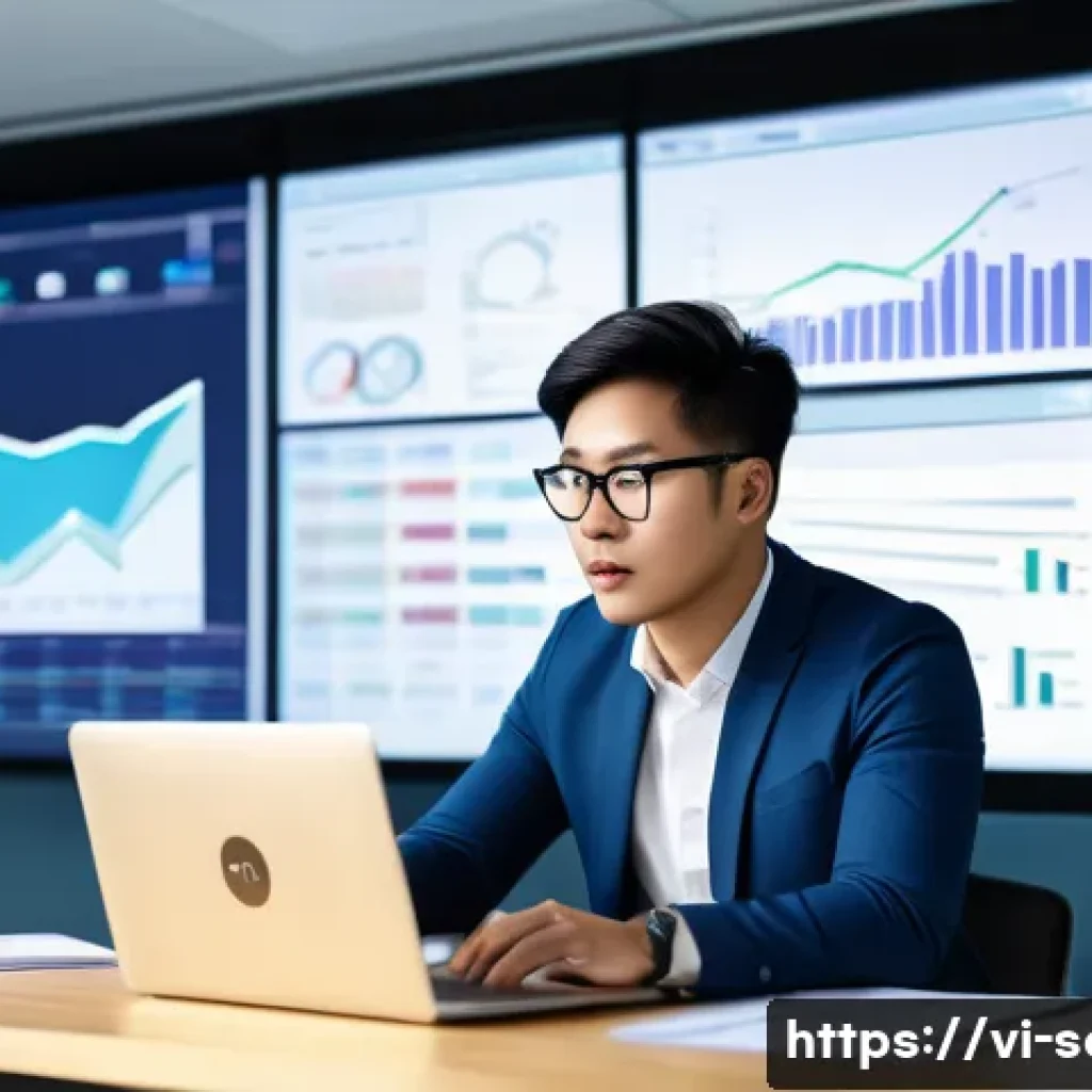 서비스관리사 관련 자격증 비교 - A professional Vietnamese IT specialist in a modern office environment, studying for the ITIL certif...