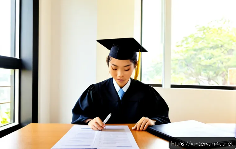 서비스관리사 자격증 응시 요건 - Photorealistic Vietnamese young professional reviewing service management certification eligibility ...